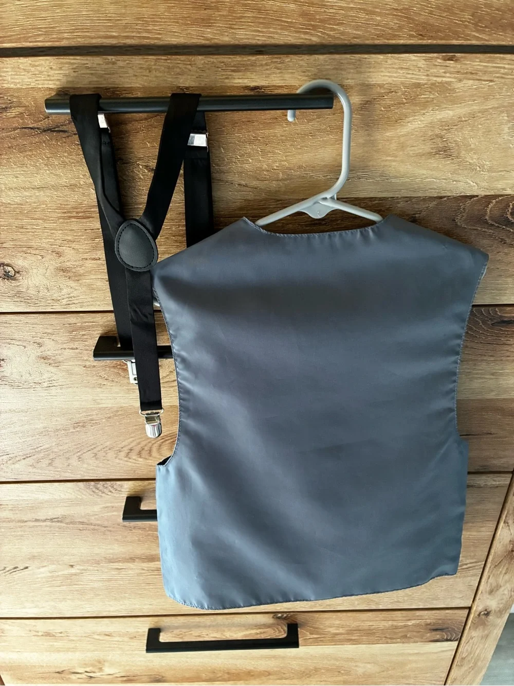 Light Gray Boys  Dress Vest -Pull On Pants W/ Suspenders Classic -Formal